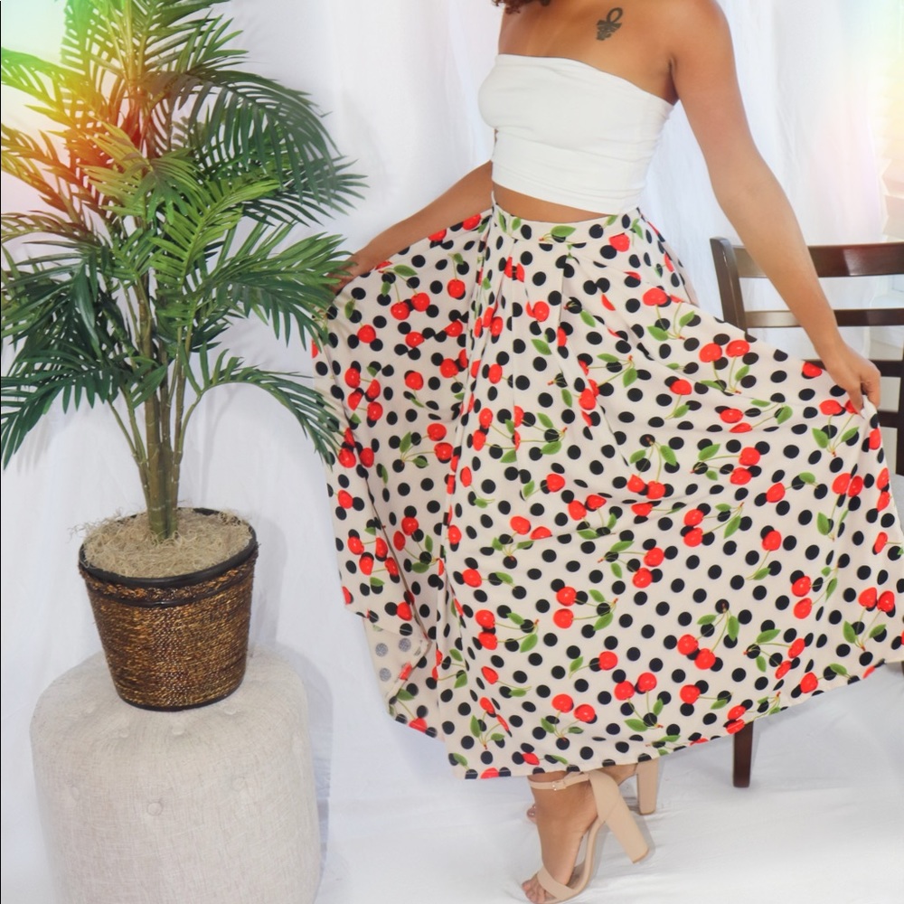Polka dot vintage inspired skirt